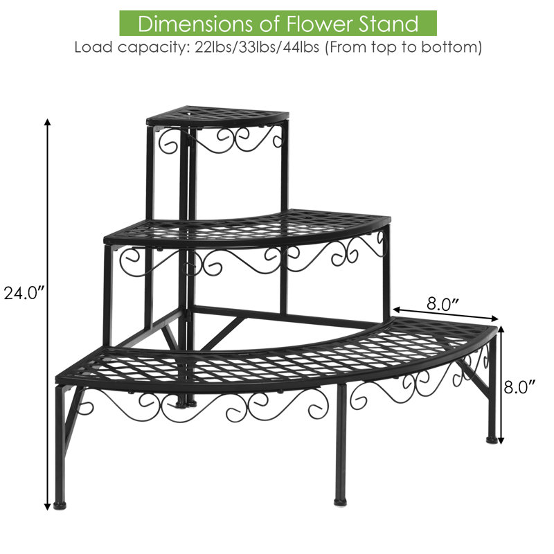 Biagio Metal Weather Resistant Plant Stand