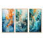 Ensemble de salon mural Aqua Dream Rush Flow I - Abstract Collages-584013392-584013396