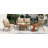 Bohemia-Inspired 4-Person Outdoor Seating Group With Removable Cushions, Conversation Patio Set With Wood Tabletop, Beige