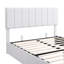 Grand lit plateforme tapissier avec système de rangement hydraulique - blanc-444690988-444690989