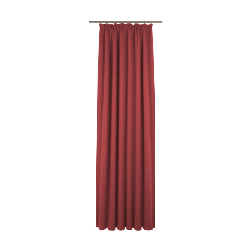 Coursey Room Darkening Curtain Single Panel, Red, 132cm Width x 225cm Drop