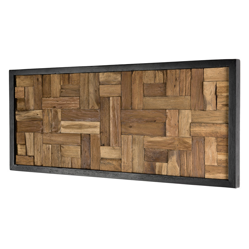 Handmade Abstract Wall Decor on Solid Wood