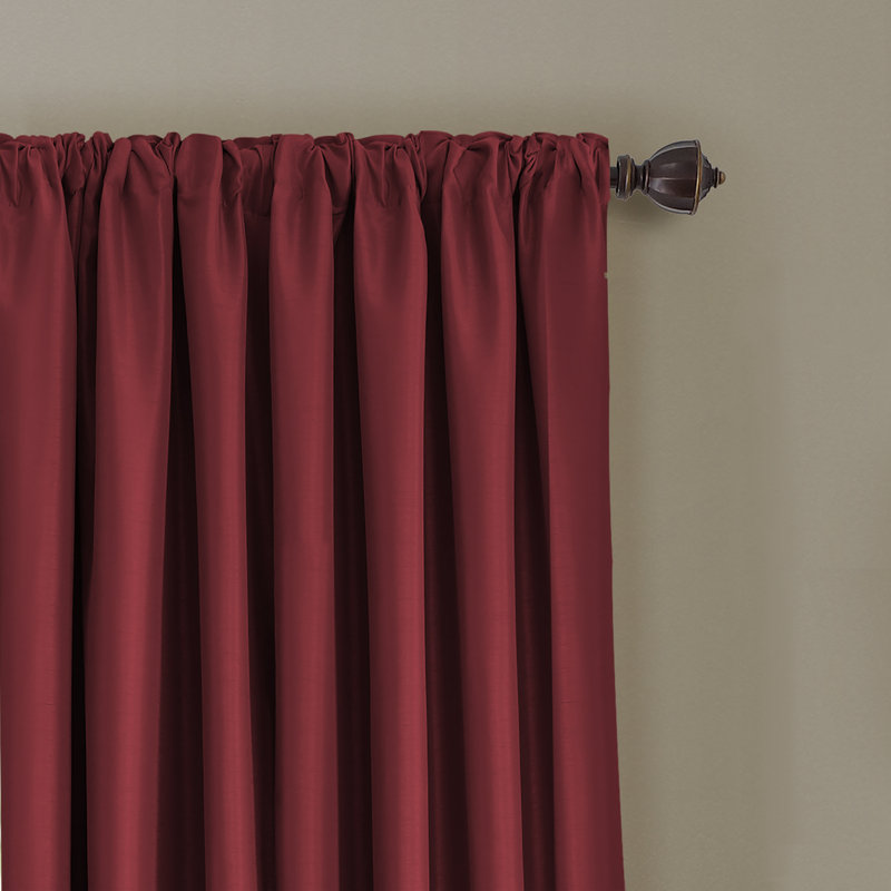 Rideau simple occultant Ardmore, Rouge, l 52" x L 95"