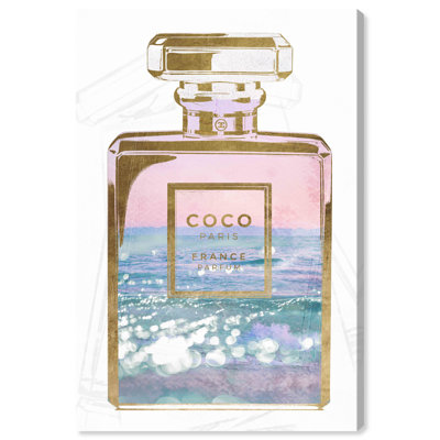 «Fashion and Glam Blush Ocean Spray Perfume Perfume», reproduction d'art sur toile