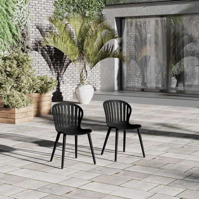 Chaises de patio d'extérieur 2 pièces Amazonia - Pieds en aluminium