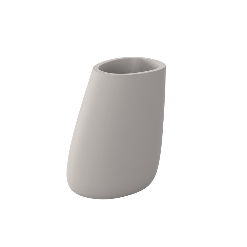 Stone Resin Pot Planter, 27.5" H x 23.5" W x 18.25" D, Taupe