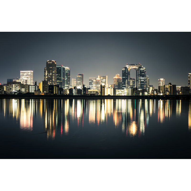 Carrieanne Night Cityscapes 1 Piece Wrapped Canvas Wall Art, 51cm H x 76cm W x 3.8cm D