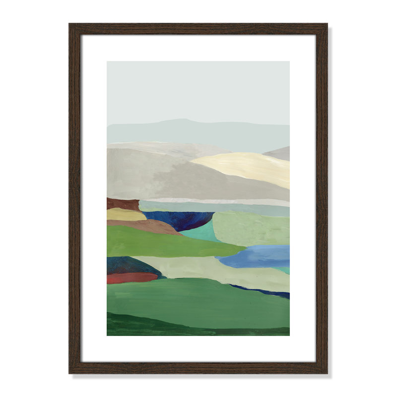 Free Land II - Cadre photo, reproduction d'art sur papier, Papier encadré brun, H 23 po x l 17 po x P 0,75 po
