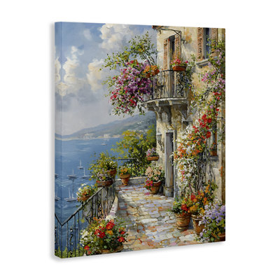 Botanical Lined Seaside Canvas, design by Franklyn Gregory