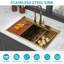 Évier de cuisine encastrable 36 po - 36 po x 22 po x 10 po évier de cuisine encastrable à cuve simple en acier inoxydable de calibre 16