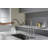 17.32" Bridge Kitchen Faucet with Pull Down Sprayer, Bridge Faucet for Kitchen Sink 3 Holes-104561431