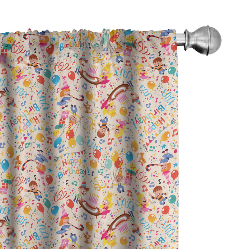 Multicolor 63" Polyester Rod Pocket Room-Darkening Curtain Panels