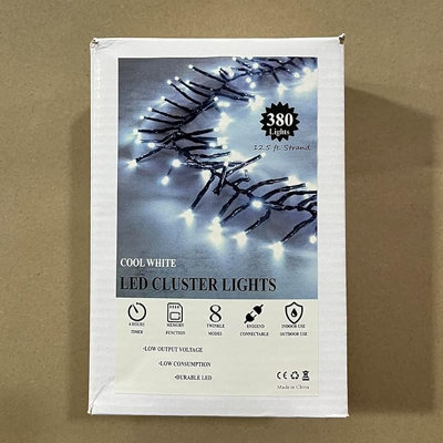 12.5ft Cluster Light Twinkle Led String Christmas Decoration