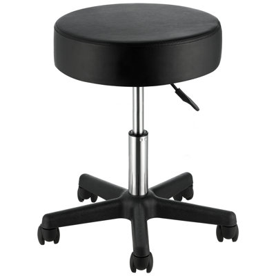 Levica Adjustable Height Ergonomic Industrial Stool with Wheels by Inbox Zero