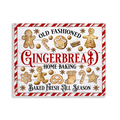 Old Fashioned Gingerbread Canvas Wall Art by Creatif Belle
