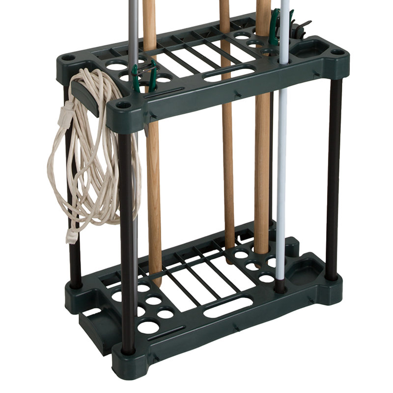 Stalwart Garden Tool Organizer - Utility Rack Maximizes Yard Tool Storage - Garage Space Saver