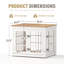Meuble pour chien robuste de 26 pouces, table de bout décorative pour animal de compagnie, chenil en bois pour l'intérieur-132100354-120974235
