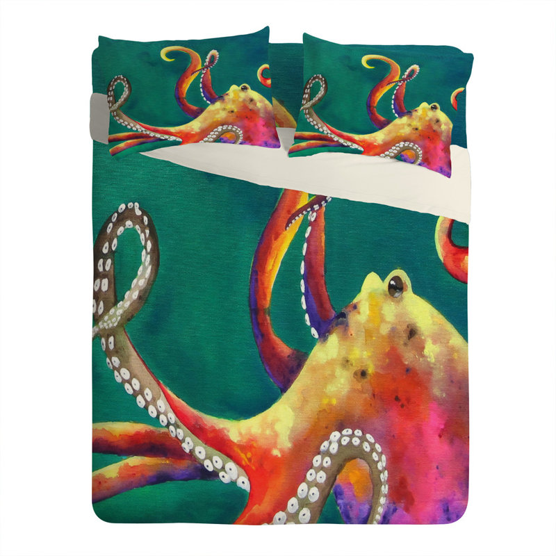 Taie d'oreiller Mardi Gras Octopus, Standard