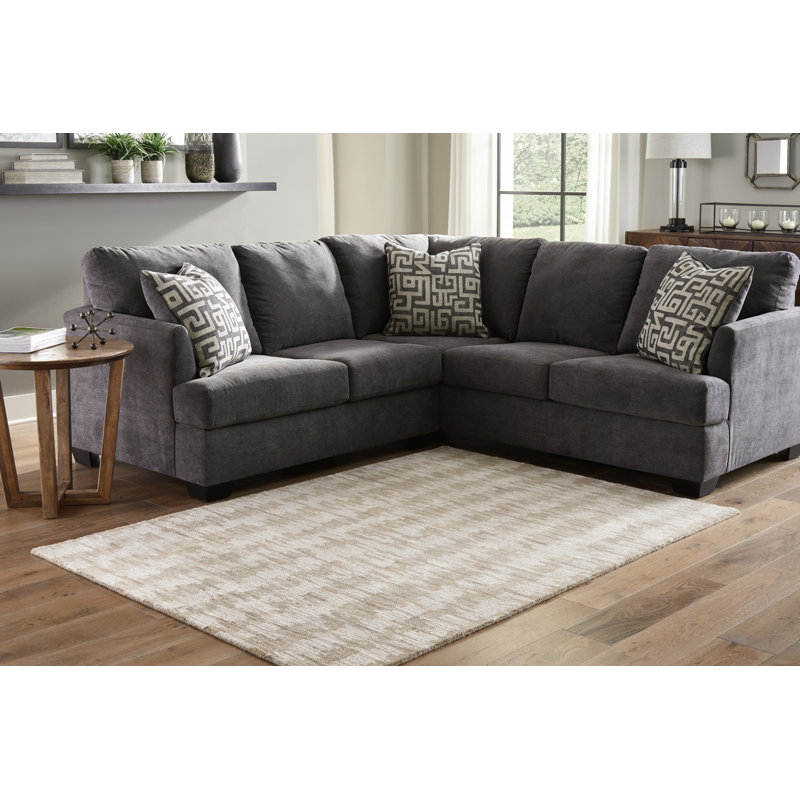 Handmade Tufted Brown and Cream Wool 5' x 7' Rug