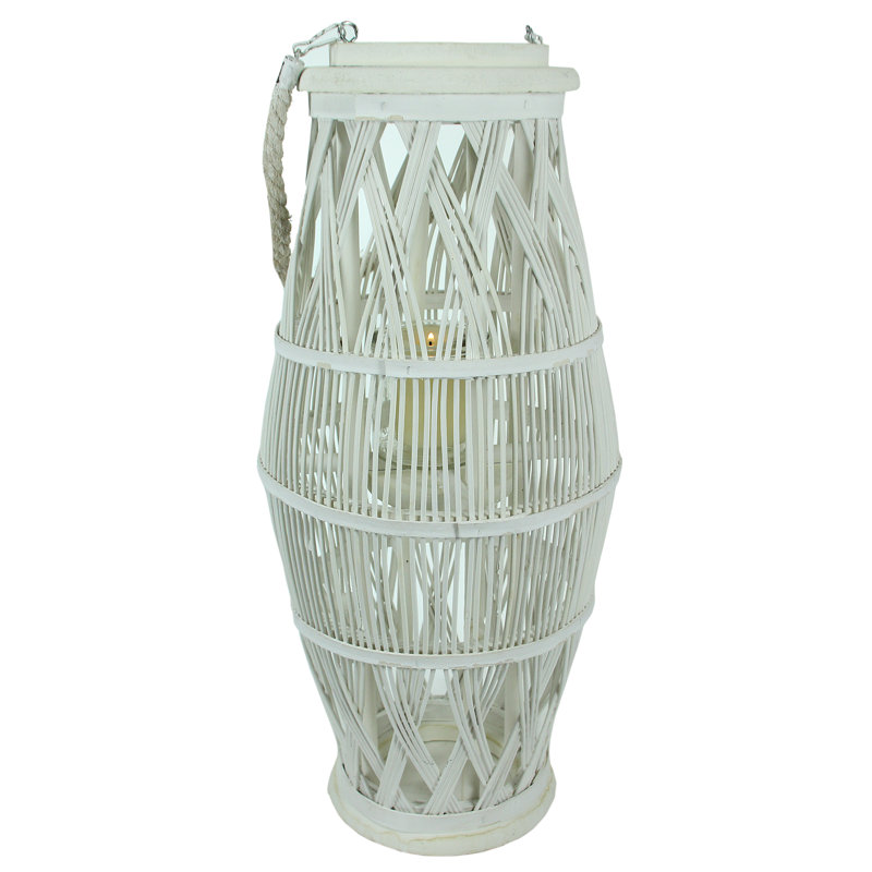 Lanterne en bois,  blanc