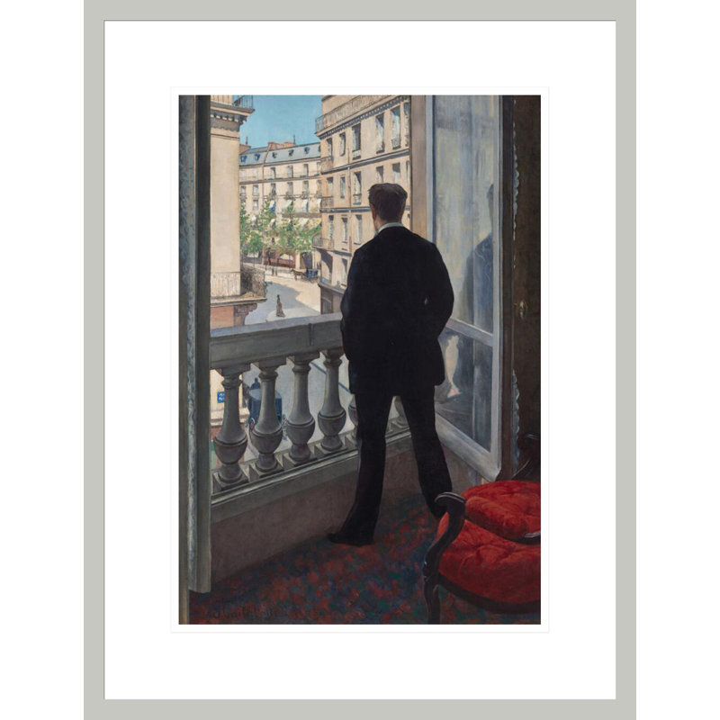 «Young at His Window» par Gustave Caillebotte, impression giclée encadrée, H 21,75 po x l 16,69 po