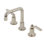 Kingston Brass Whitaker Two-Handle 3-Hole Deck Mount Widespread Bathroom Faucet with Push Pop-Up Drain