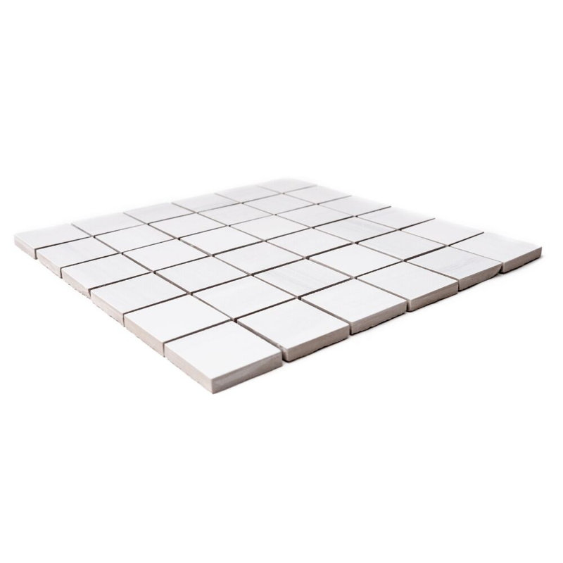 Soho 12" x 12" Porcelain Marble Look Mosaic Wall & Floor Tile, Greige