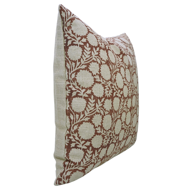 Housse de coussin en coton Floral, H 16 po x l 16 po