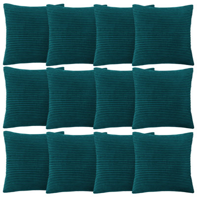 Aspire Homeware Striped Square Velvet Cushion Cover