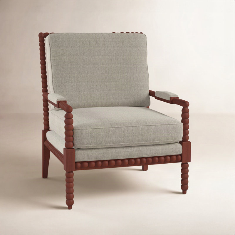 Keaton Upholstered Armchair, Beantown 21 Taupe Performance Chenille, Cashmere
