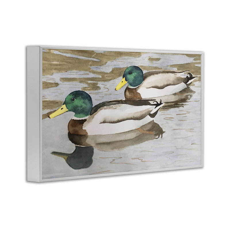 Paire de canards colverts, estampe numérique, design par Stephanie Fielden, H 20 po x l 30 po