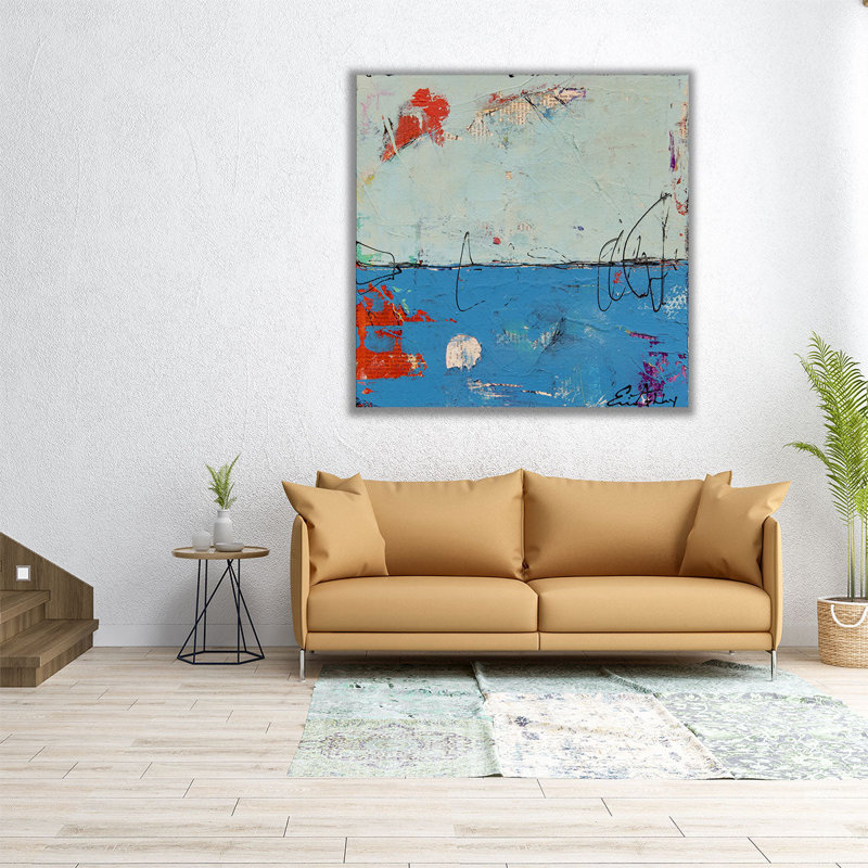 «Blue Bound», reproduction d'art sur toile, H 40 po x l 40 po
