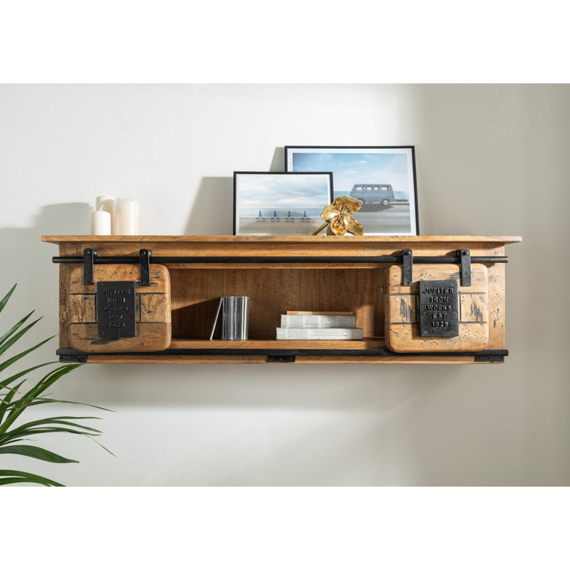 Railway Mango Solid Wood Floating Shelf