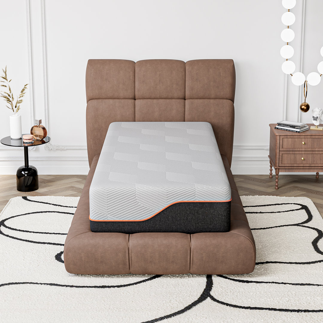  14 Inch Ultra-Plush Gel Memory Foam Black Mattress Infused With Green Tea Extract Alwyn Home 