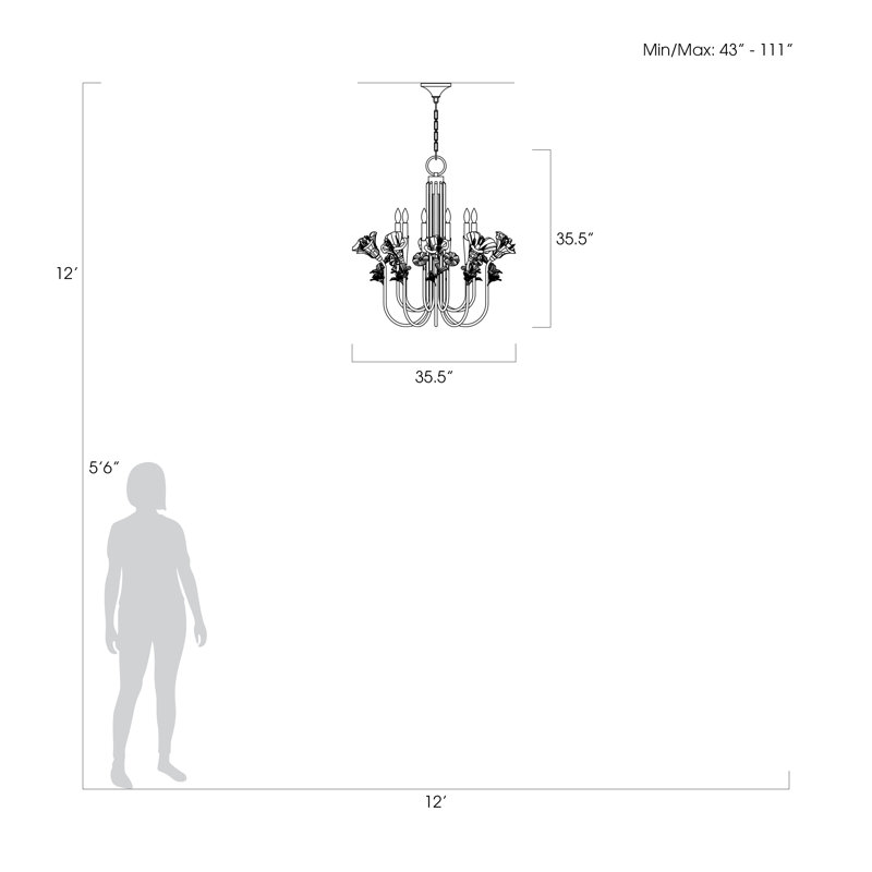 Azu 20 - Light Chandelier, Silver