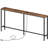 63'' Skinny Console Table With Charging Station, Narrow Long Sofa Couch Table, Easy Assembly, Entryway Table For Living Room, Foyer, Hallway, Rustic Brown CTHR165E01Z1