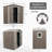 Outdoor Metal Storage Shed Gray With Window-110646500