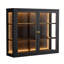 Vitrine murale en verre 3 faces avec portes doubles-2008277443