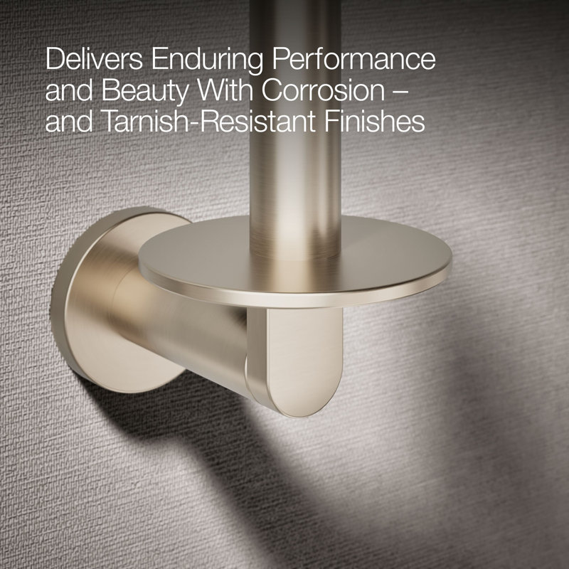 Vertical Wall Mount Toilet Paper Holder, Gold