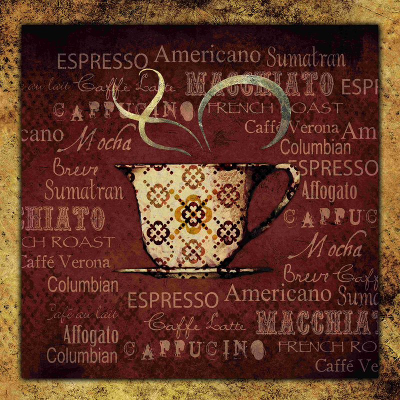 «Coffee Wordsmith 3», impression sur toile tendue, L 12 po x H 12 po