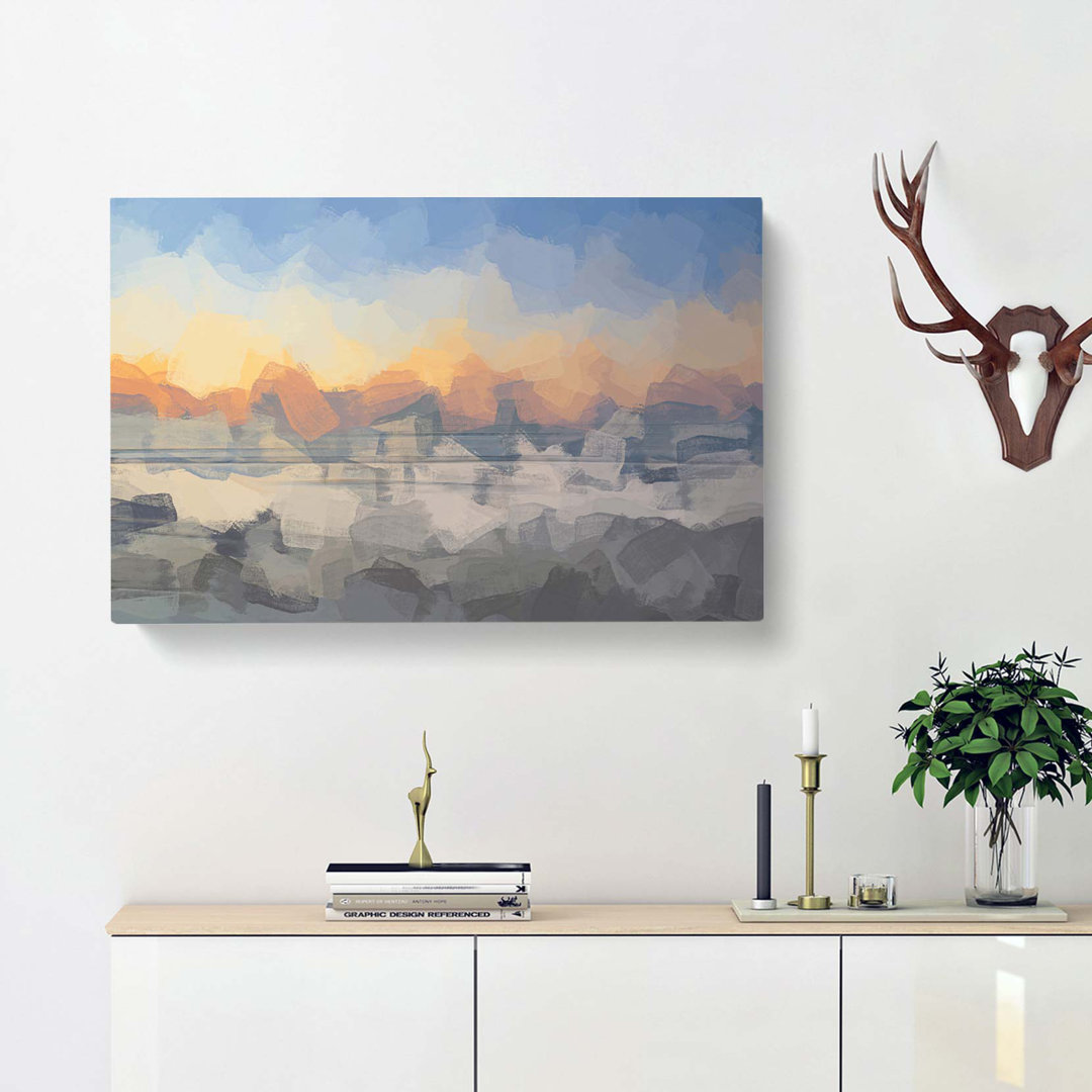 Ocean Scene In Abstract - Wrapped Canvas