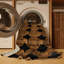 Machine Washable Art Deco Brown Area Rug-707963540