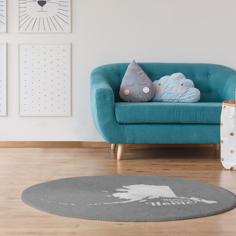 Chenille Indoor Rug, Round 5'