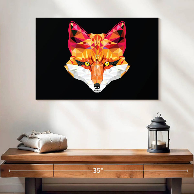 Geometric Fox, 8" H x 12" W
