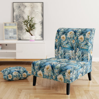 Coastal Tranquillity Seaside Landscape - Upholstered Nautical & Coastal Accent Slipper Chair