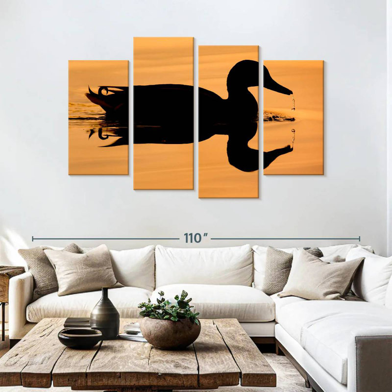 Silhouette de canard colvert Brampt, H 54 po x l 84 po