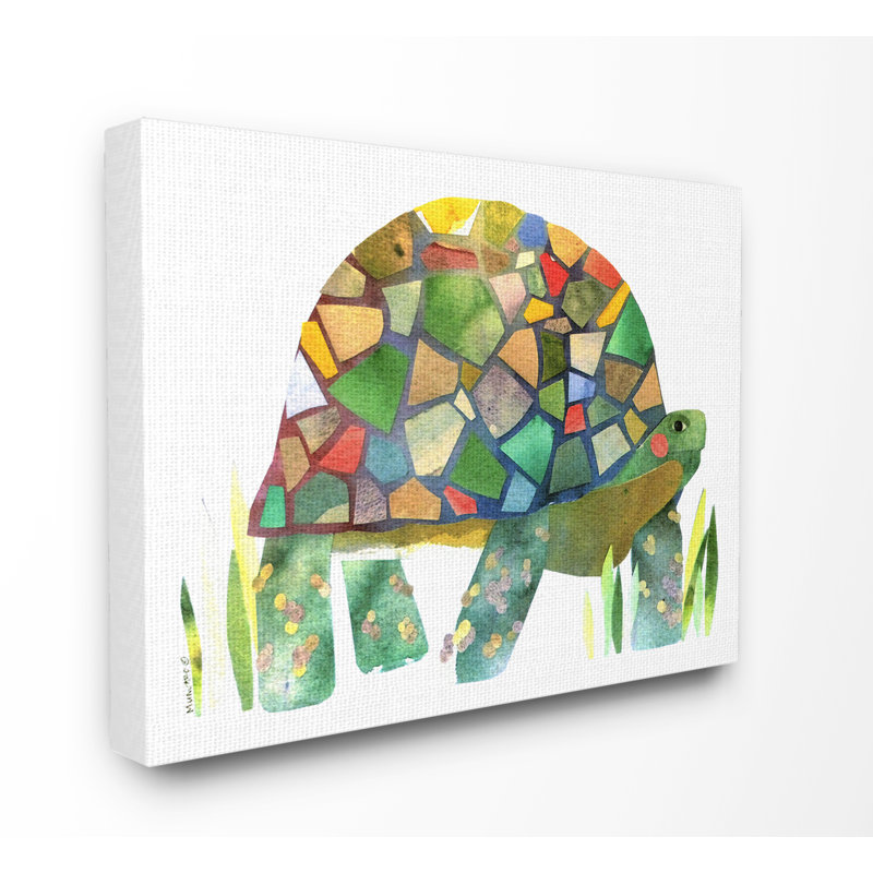 Art de la tortue découpée, Toile tendue, H 30 po x l 24 po
