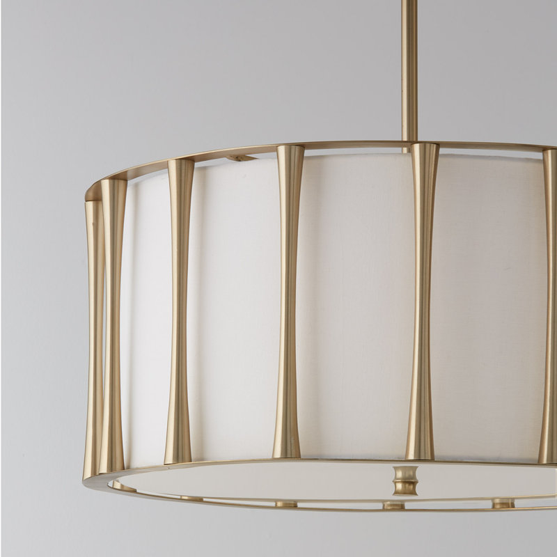 4 - Light Shaded Pendant, Matte Brass
