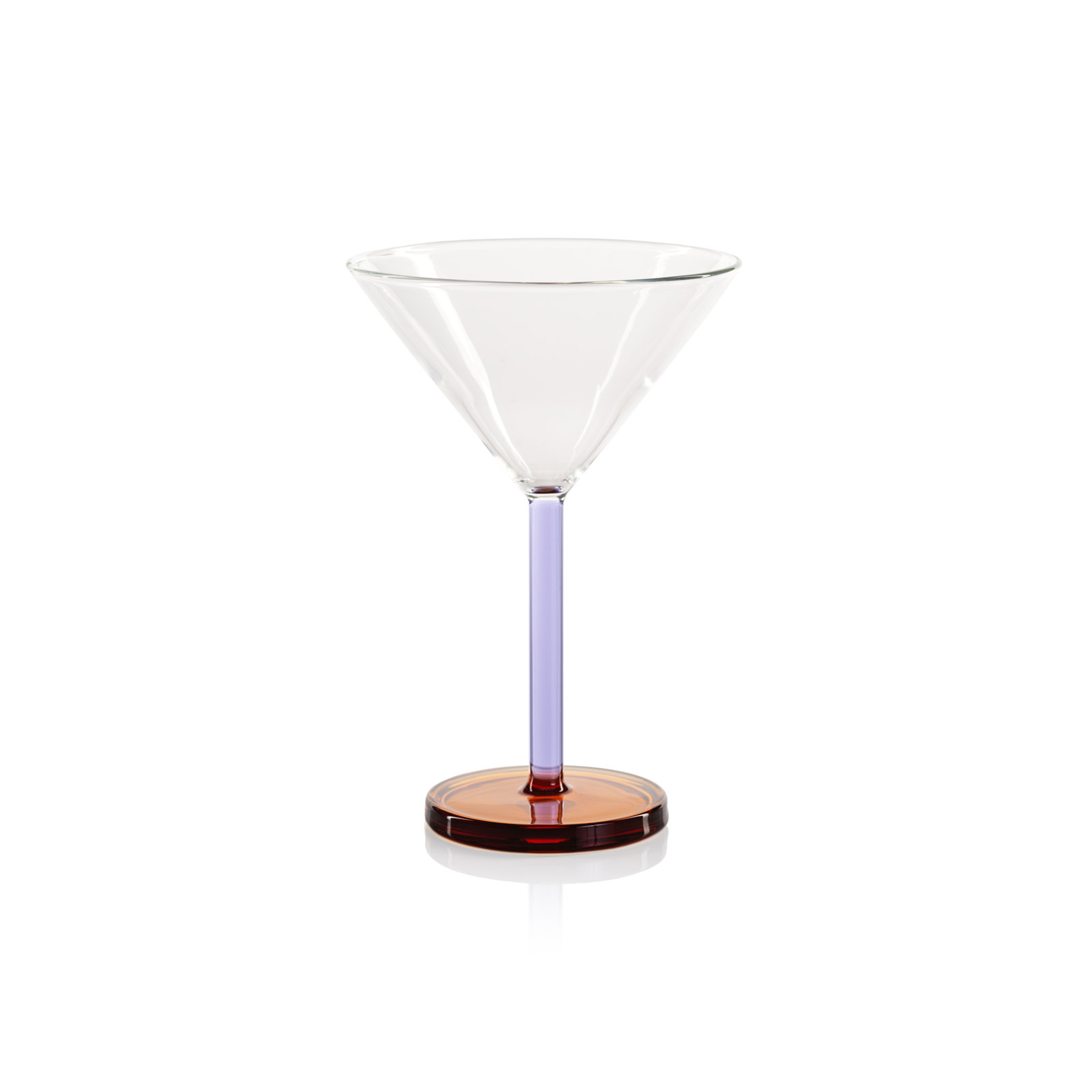 Vireo 4-Piece Martini Glass Set, Lilac/Amber