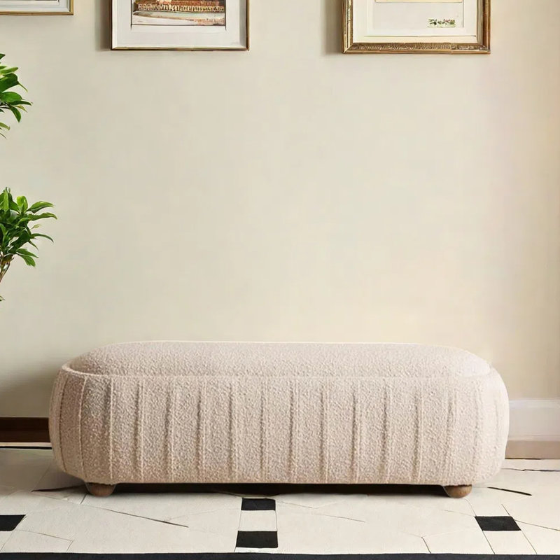 Cream-style benches sofas stools and cloakrooms, 17.72" H x 59.06" W x 19.69" D